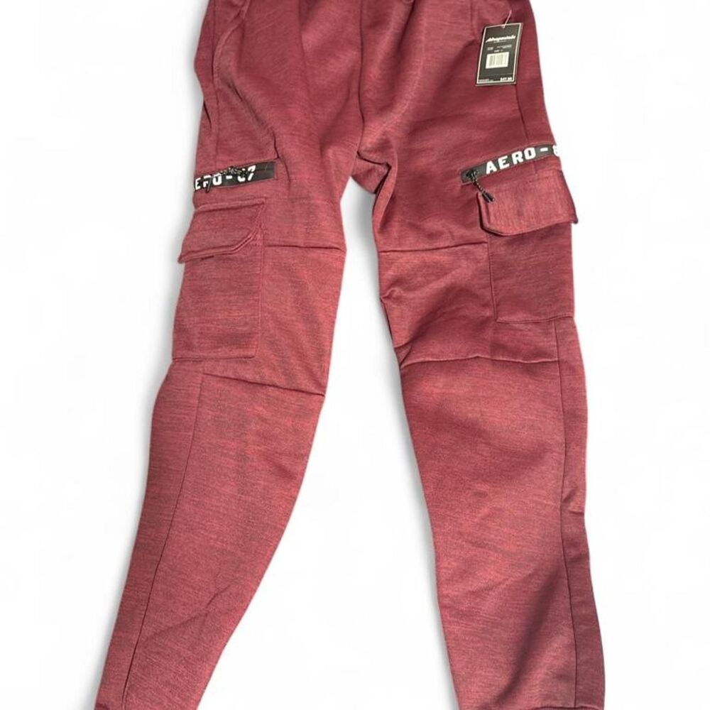 Aeropostale Men's Burgundy and Red Joggers-tracksuits